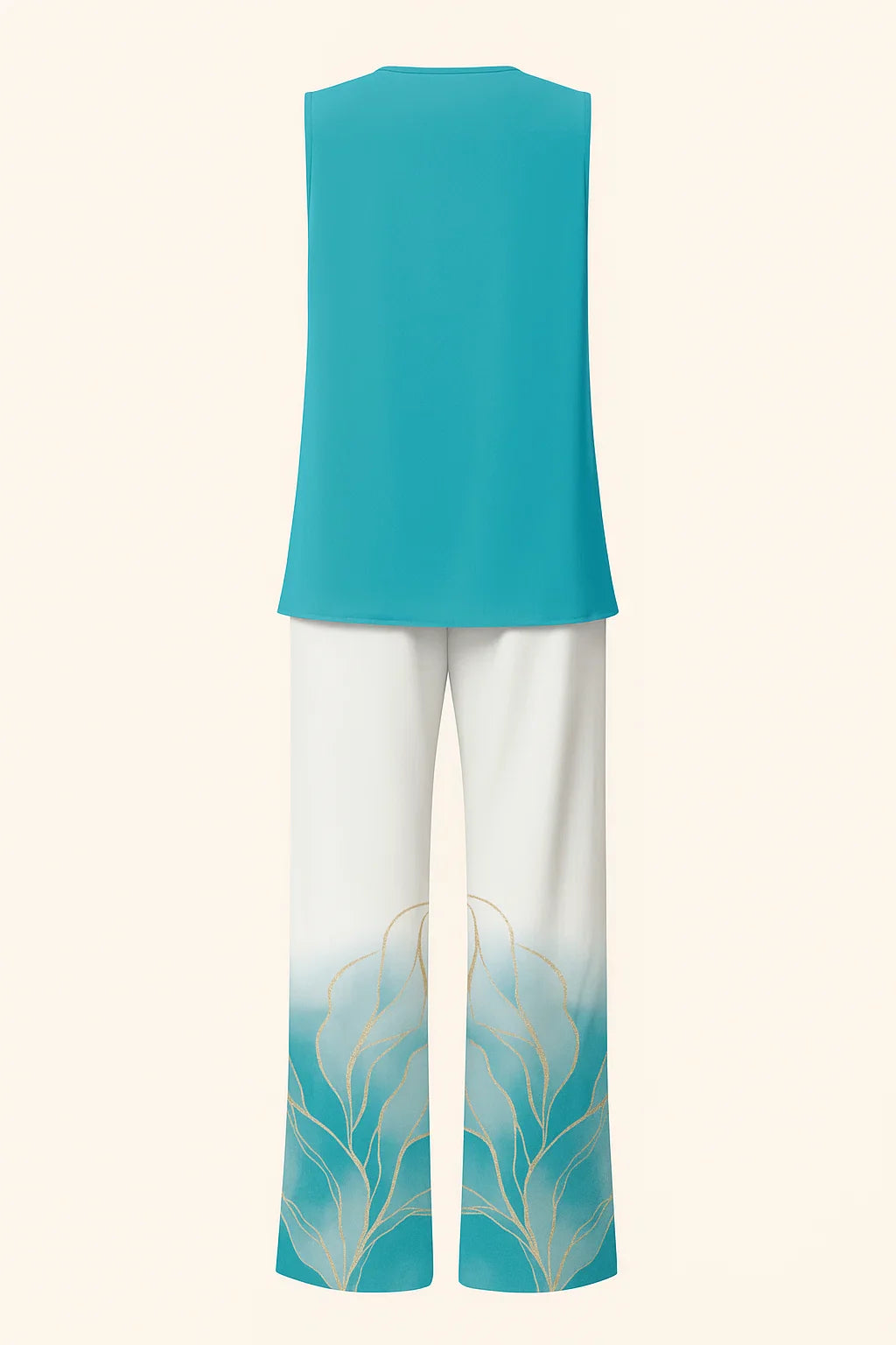 Esmee | Ensemble Pantalon Imprimé Top Sans Manches & Coupe Ample