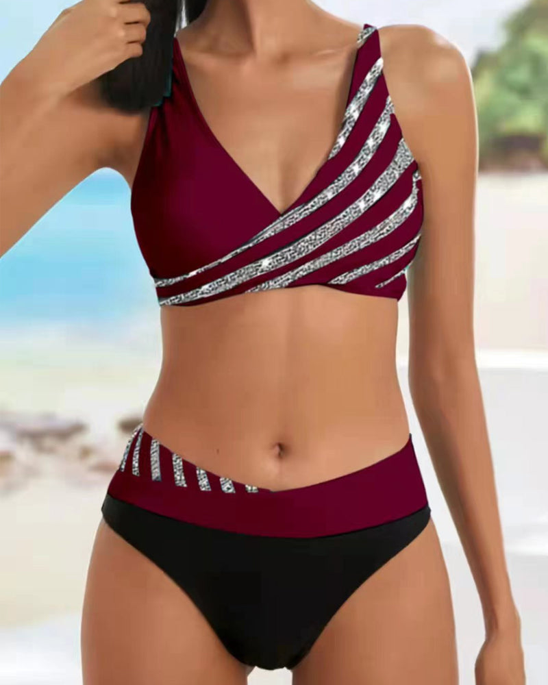 Mona | Bikini Imprimé dans des Tons Chauds