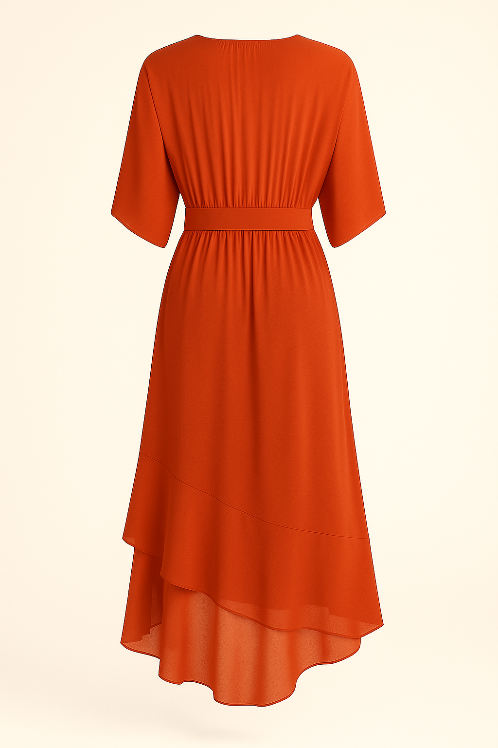 Keira - Robe en chiffon élégante et stylée avec décolleté en V