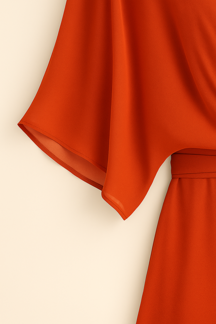 Keira - Robe en chiffon élégante et stylée avec décolleté en V