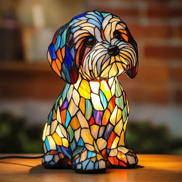 Lumidog Lampe à Chiens Lumineuse Fait Main – Éclairage Ambiant et Cadeau