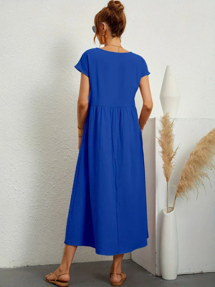 Catalina | Midi Dress in Flowing Cotton and Silk