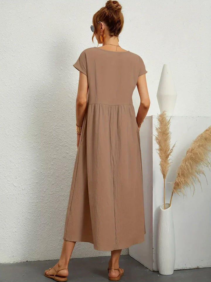 Catalina | Midi Dress in Flowing Cotton and Silk