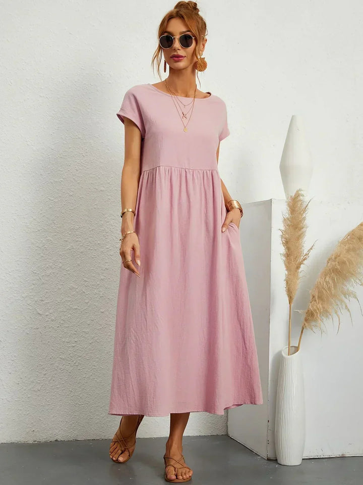 Catalina | Midi Dress in Flowing Cotton and Silk
