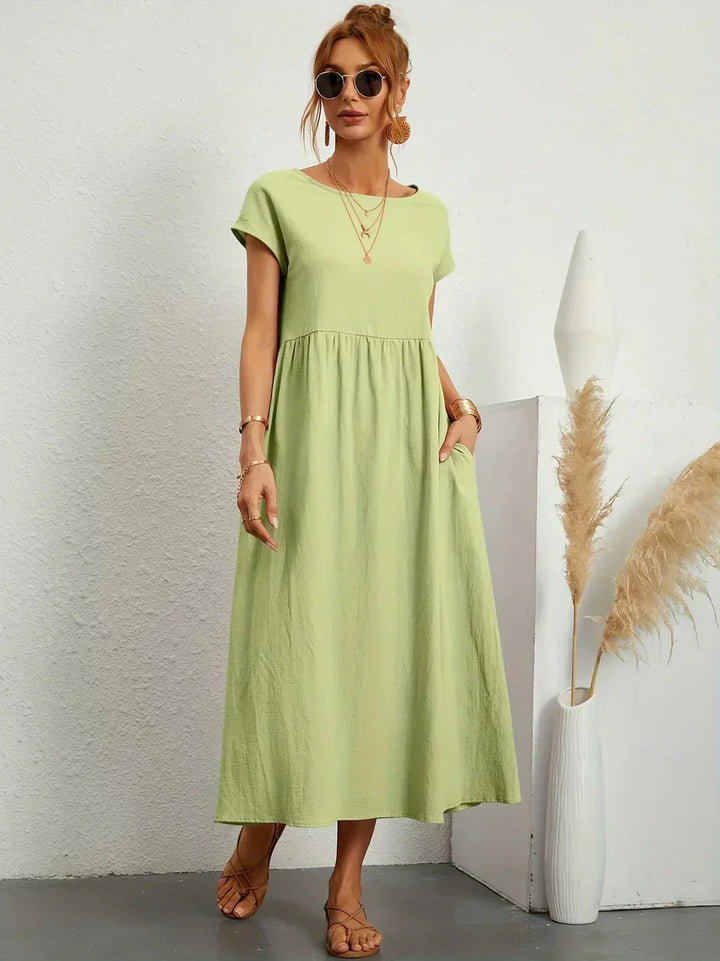 Catalina | Midi Dress in Flowing Cotton and Silk