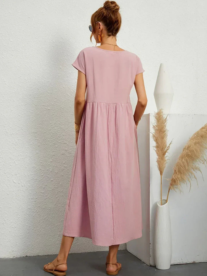 Catalina | Midi Dress in Flowing Cotton and Silk