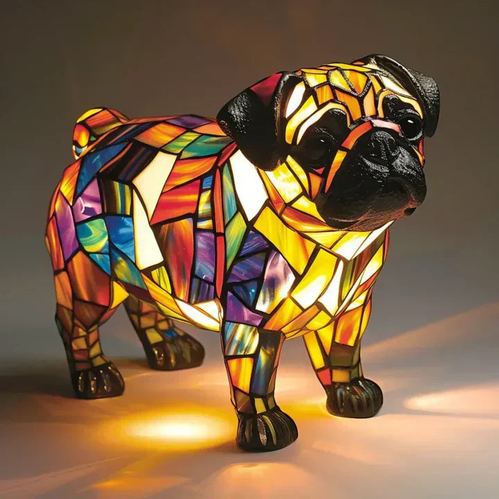 Lumidog Lampe à Chiens Lumineuse Fait Main – Éclairage Ambiant et Cadeau