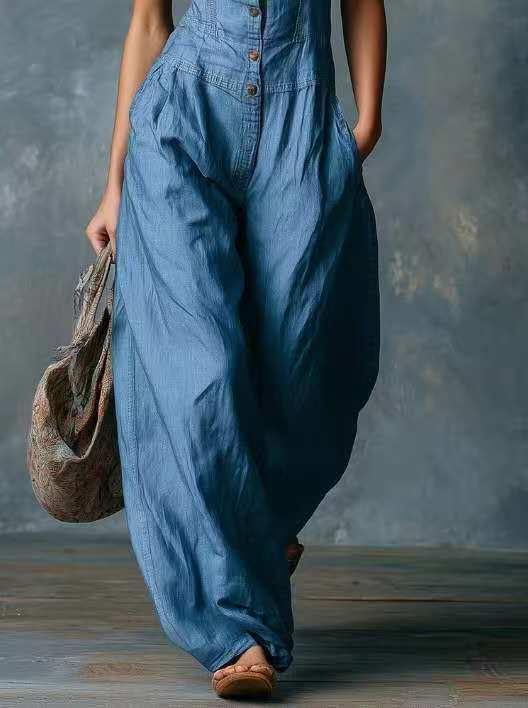 Daisy | Denim Look Jumpsuit