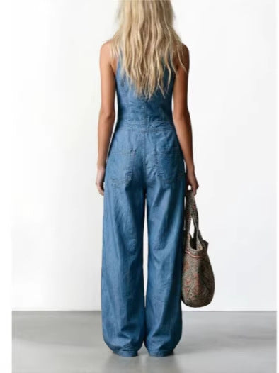 Daisy | Denim Look Jumpsuit