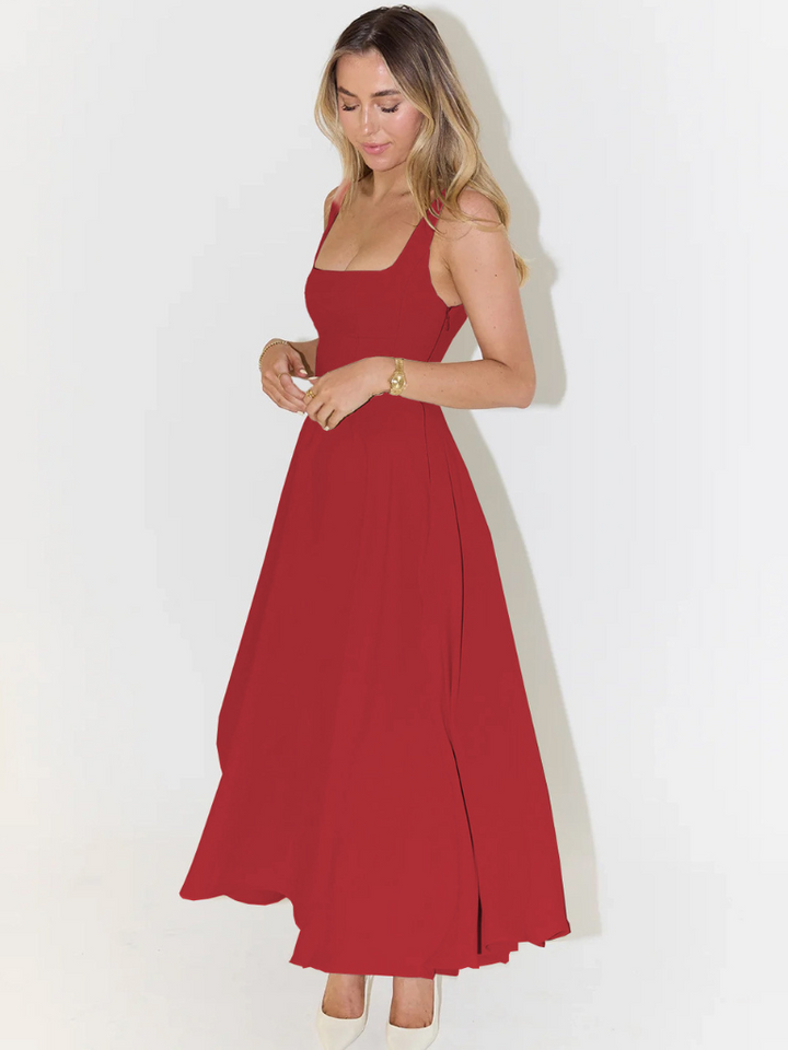 Grace | Robe Midi Légère à Décolleté Carré
