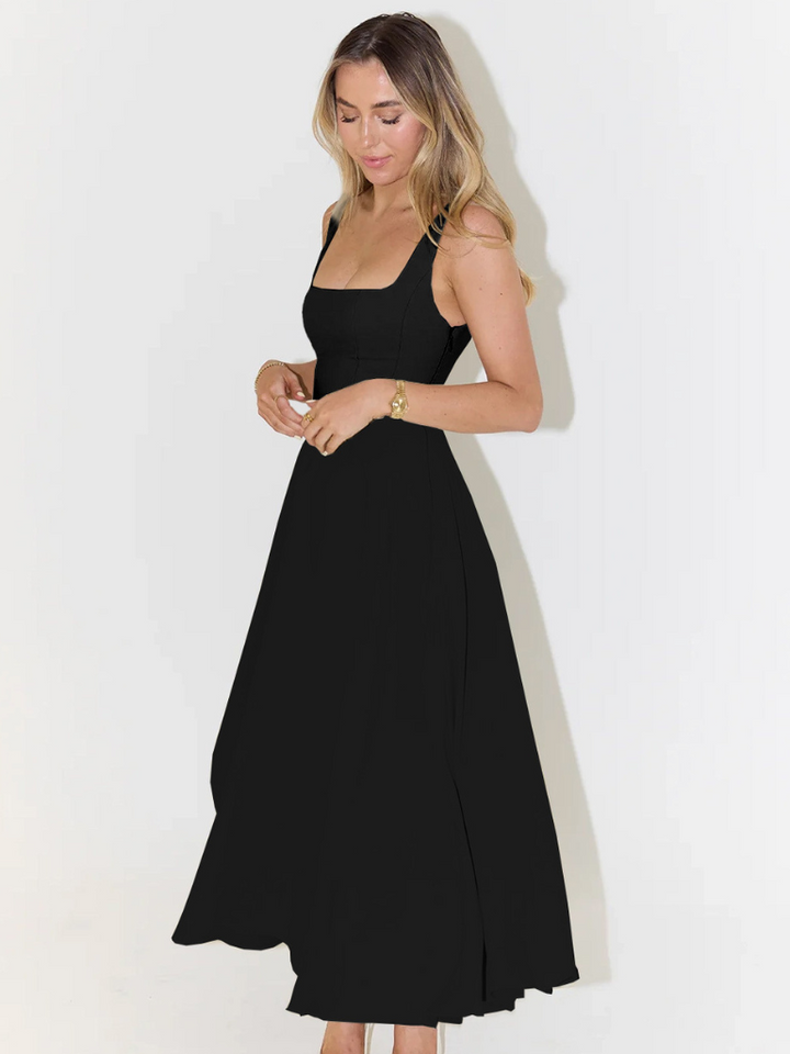 Grace | Robe Midi Légère à Décolleté Carré