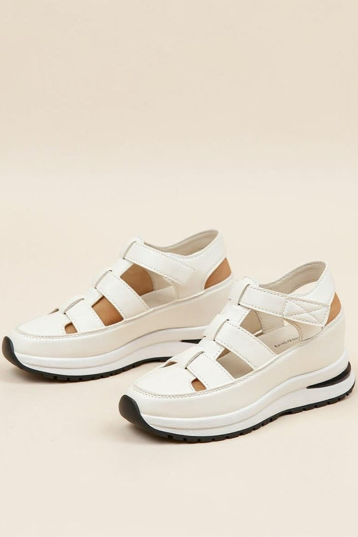 Sandrine | Sandales à plateforme – Velcro & Semelle rembourrée