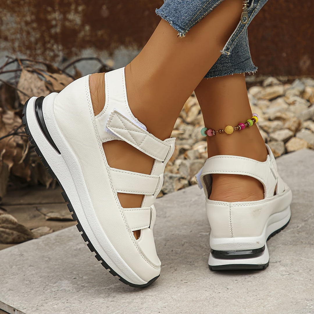 Sandrine | Sandales à plateforme – Velcro & Semelle rembourrée