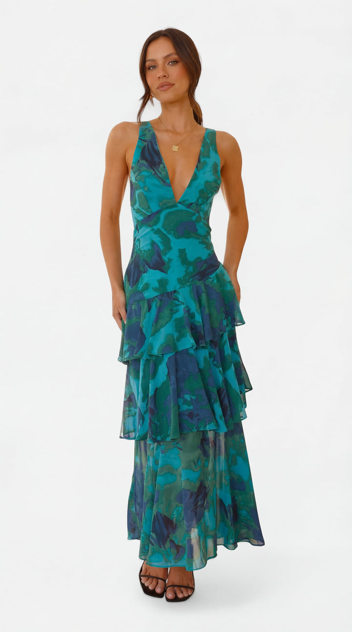 Domenica | V-Neck Chiffon Dress