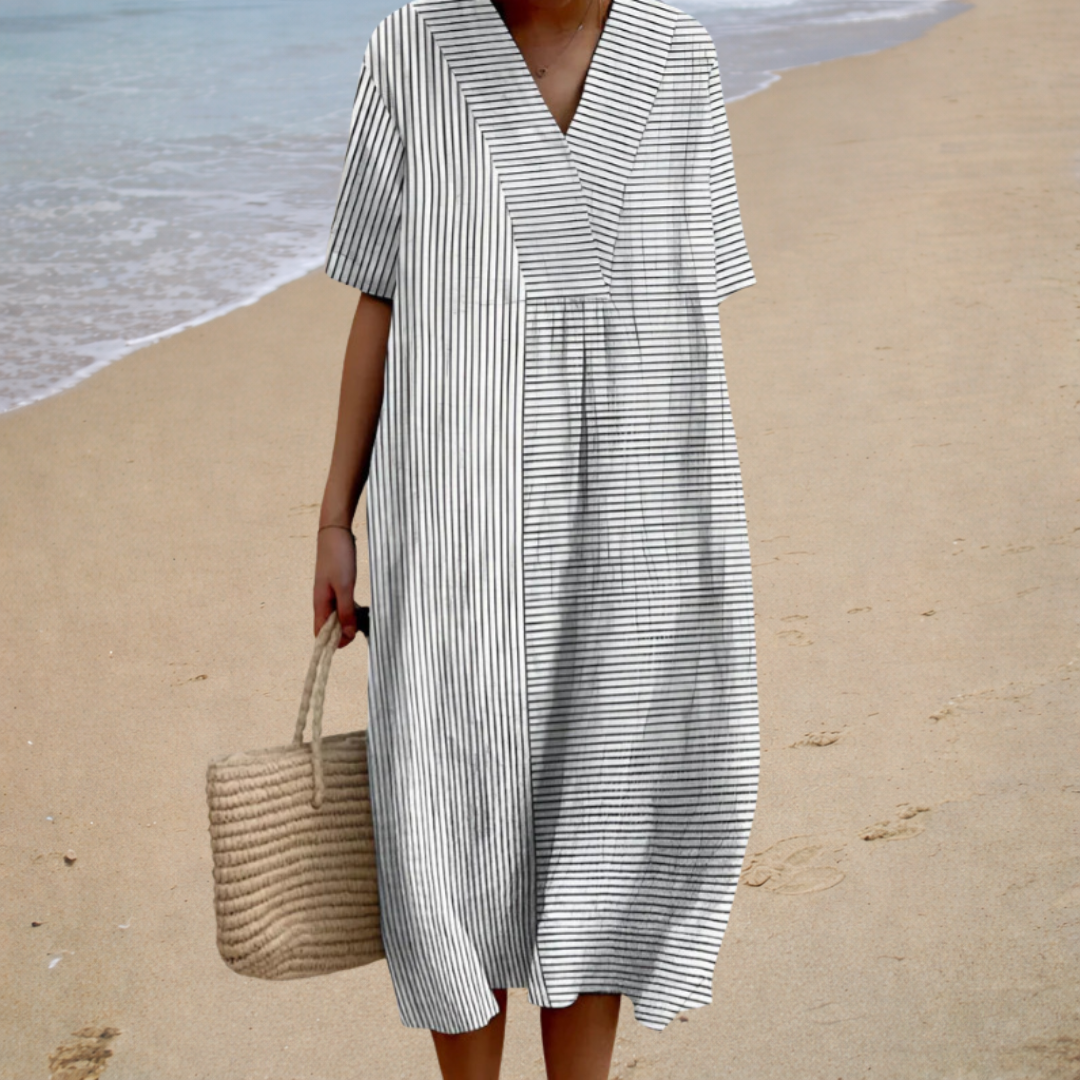 Delphine | Rayé Midi Dress