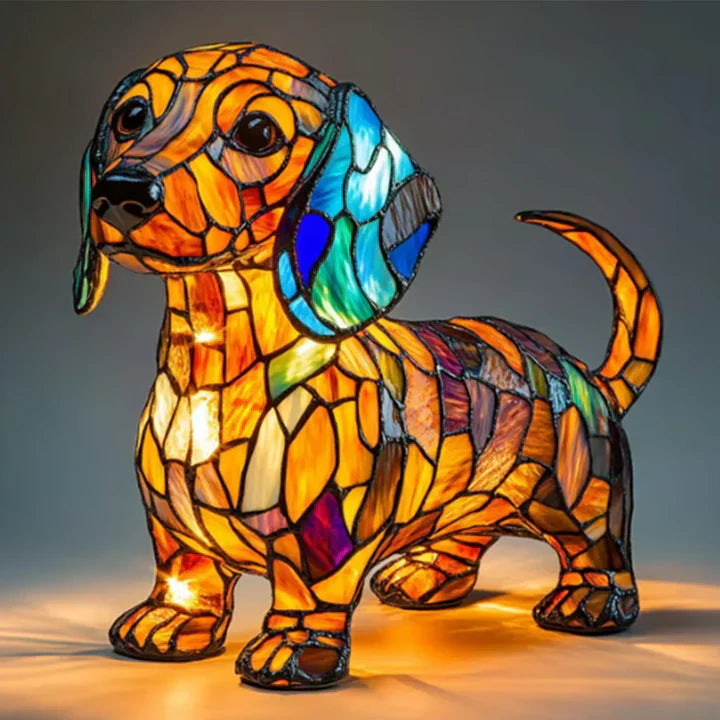 Lumidog Lampe à Chiens Lumineuse Fait Main – Éclairage Ambiant et Cadeau