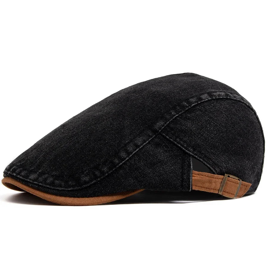 Eliott | Casquette Plate en Denim Premium – Style Intemporel & Confort Quotidien