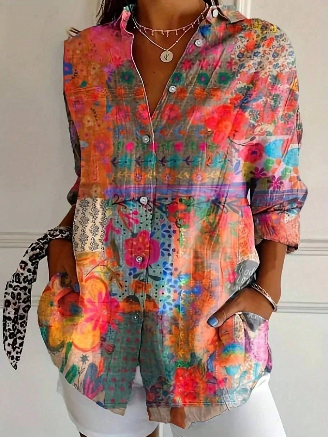Terri | Blouse Colorée avec Imprimé Ludique