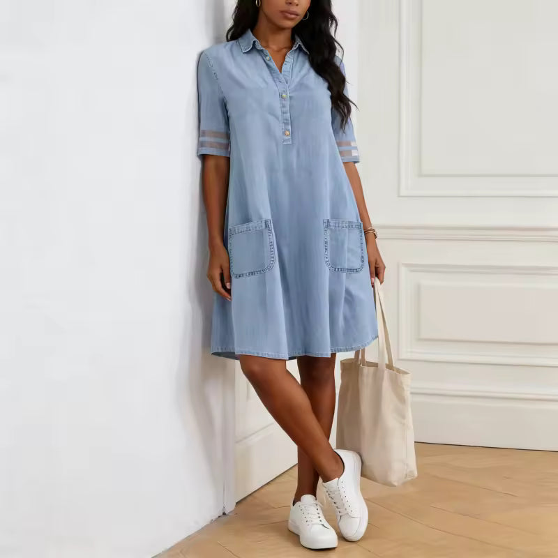 Bretagne | Robe en jean flatteuse pour la silhouette