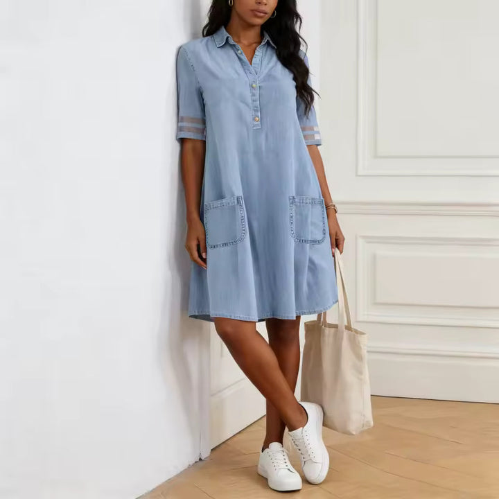 Bretagne | Robe en jean flatteuse pour la silhouette
