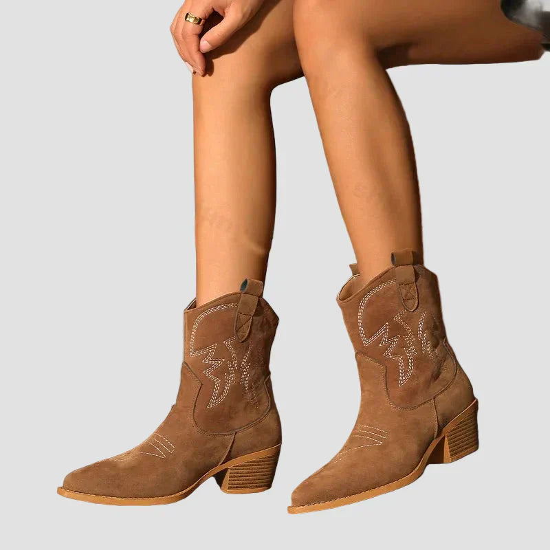 Stilate Botine Western Brodate