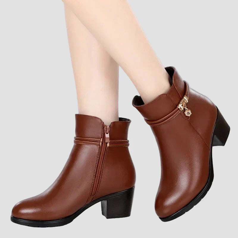 Frederica - Botine elegante de iarnă cu închidere cu fermoar