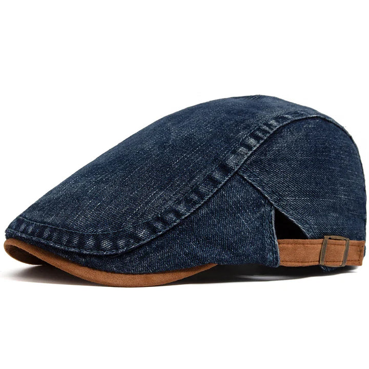 Eliott | Casquette Plate en Denim Premium – Style Intemporel & Confort Quotidien