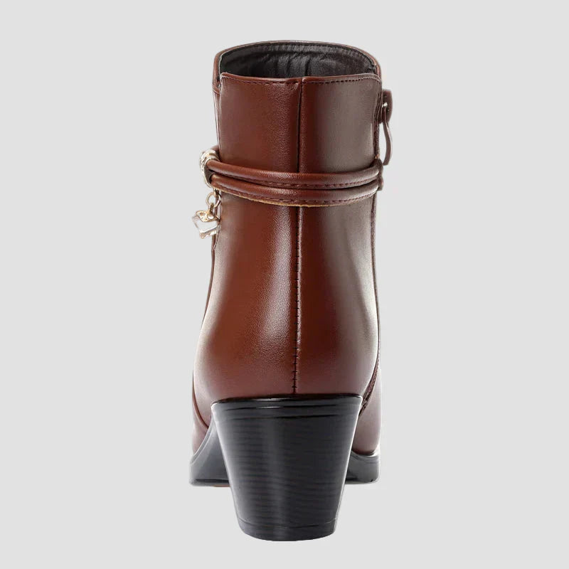 Frederica - Botine elegante de iarnă cu închidere cu fermoar