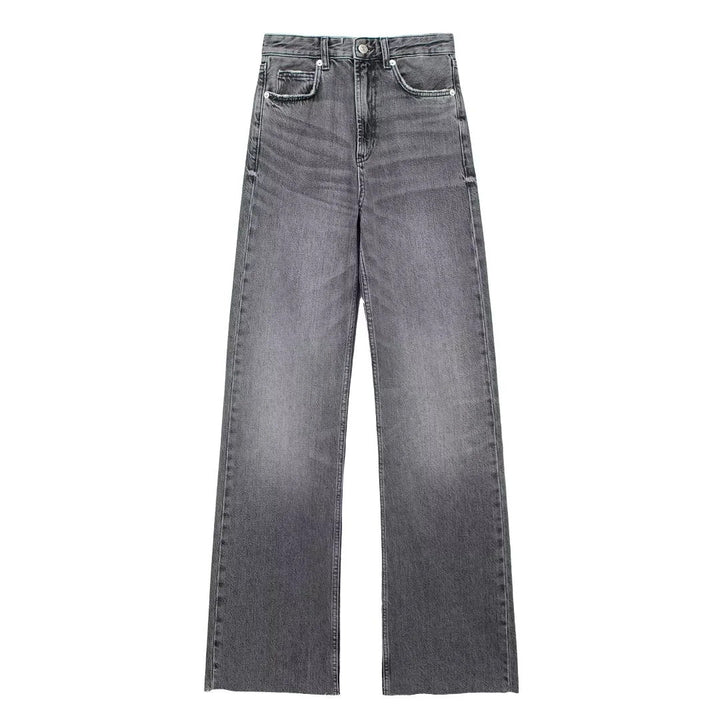 Charlotte | Pantalon Large Gris pour Femme