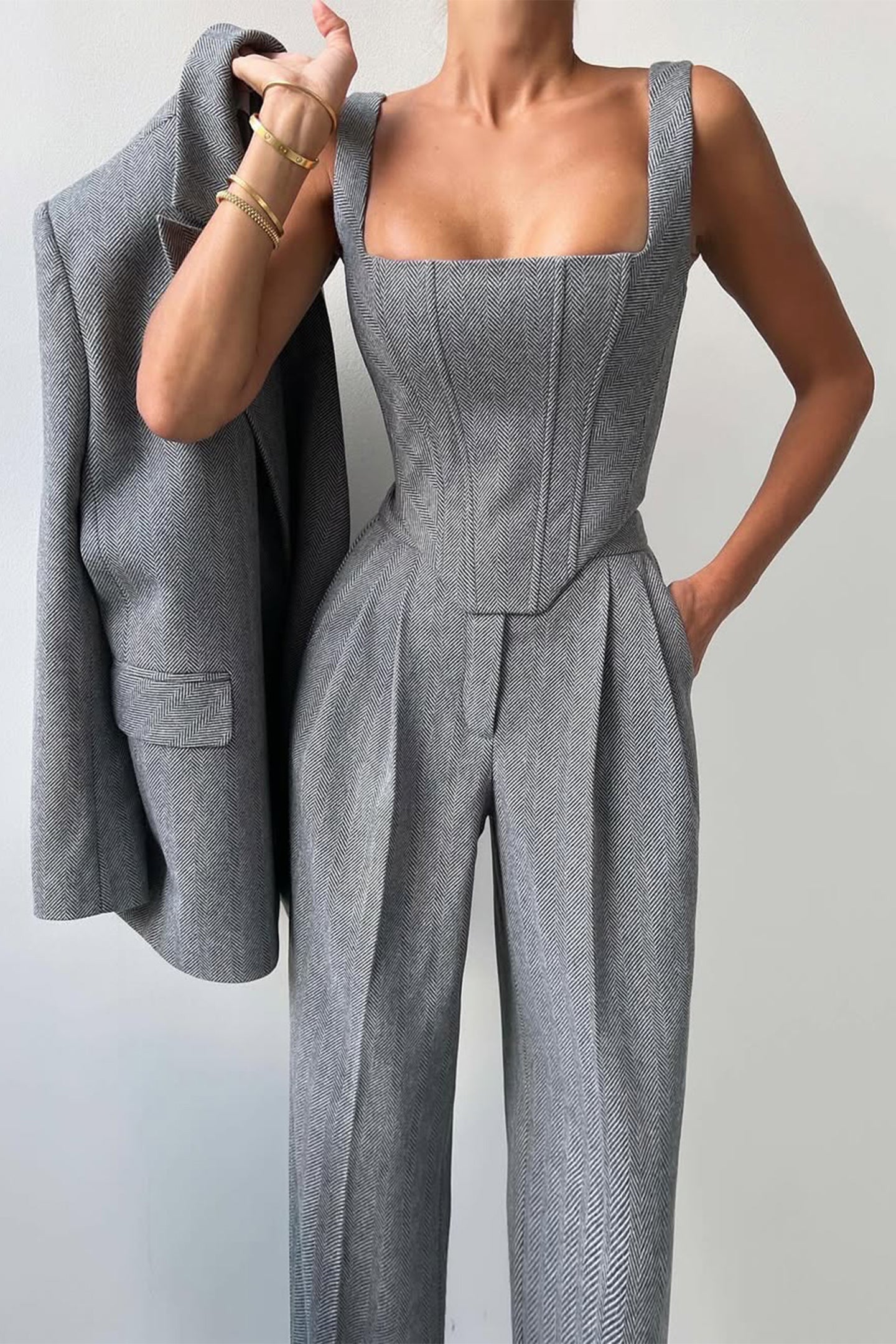 Dolce - Set de trei piese cu blazer cu închidere dublă