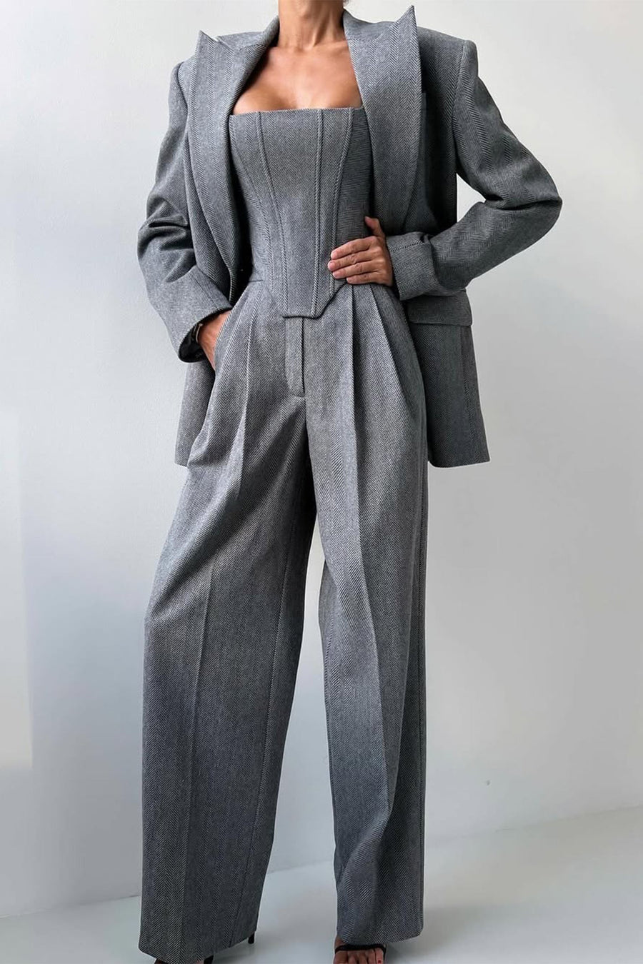 Dolce - Set de trei piese cu blazer cu închidere dublă