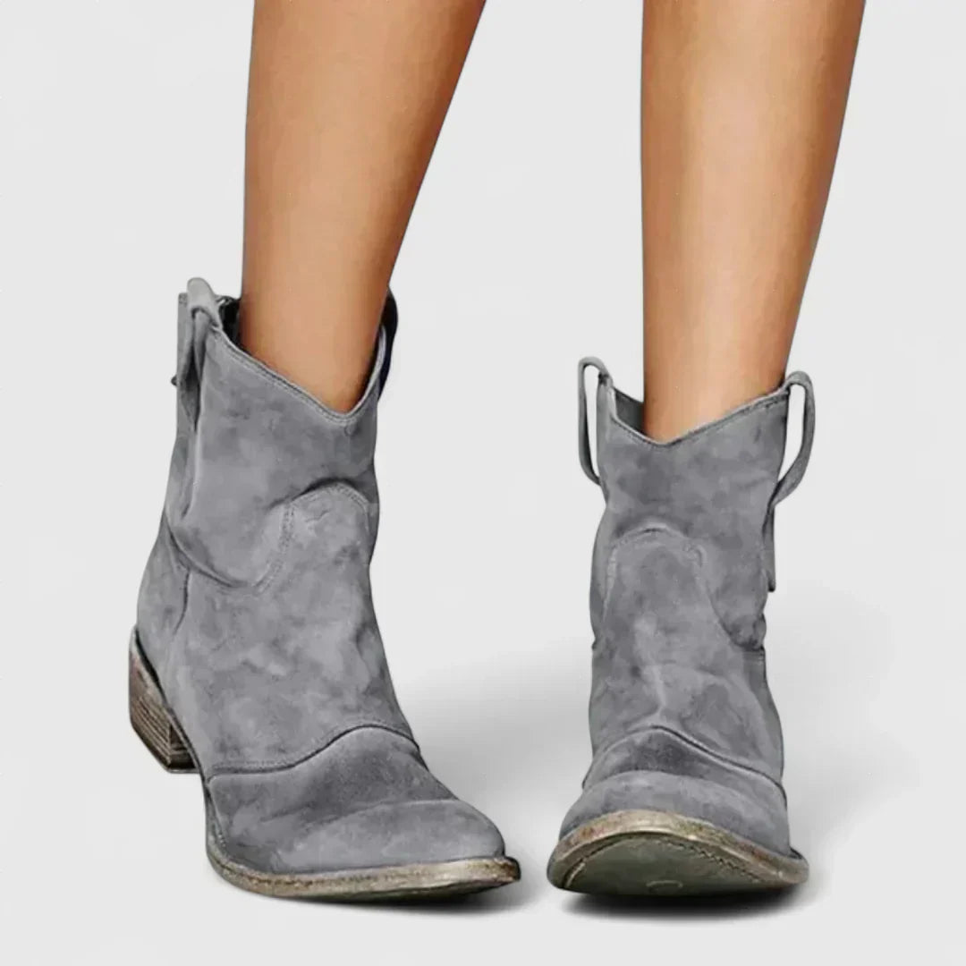 Libertate - Botine cowboy retro, elegante, până la gleznă