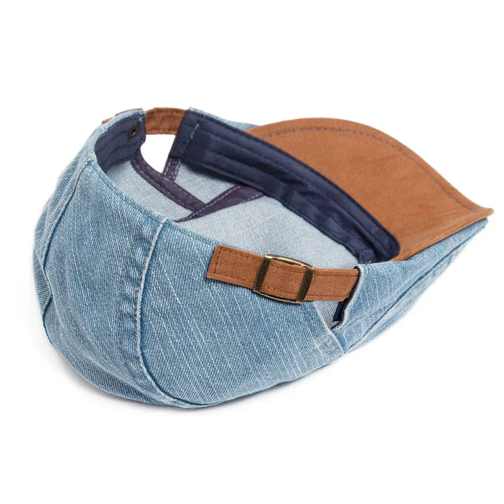 Eliott | Casquette Plate en Denim Premium – Style Intemporel & Confort Quotidien