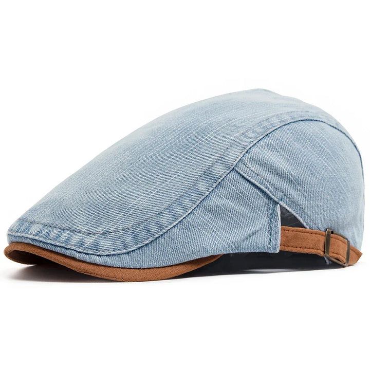 Eliott | Casquette Plate en Denim Premium – Style Intemporel & Confort Quotidien