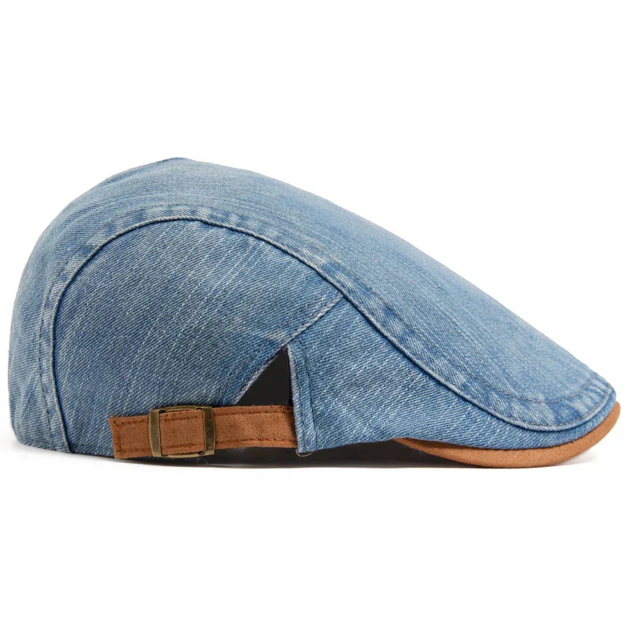 Eliott | Casquette Plate en Denim Premium – Style Intemporel & Confort Quotidien