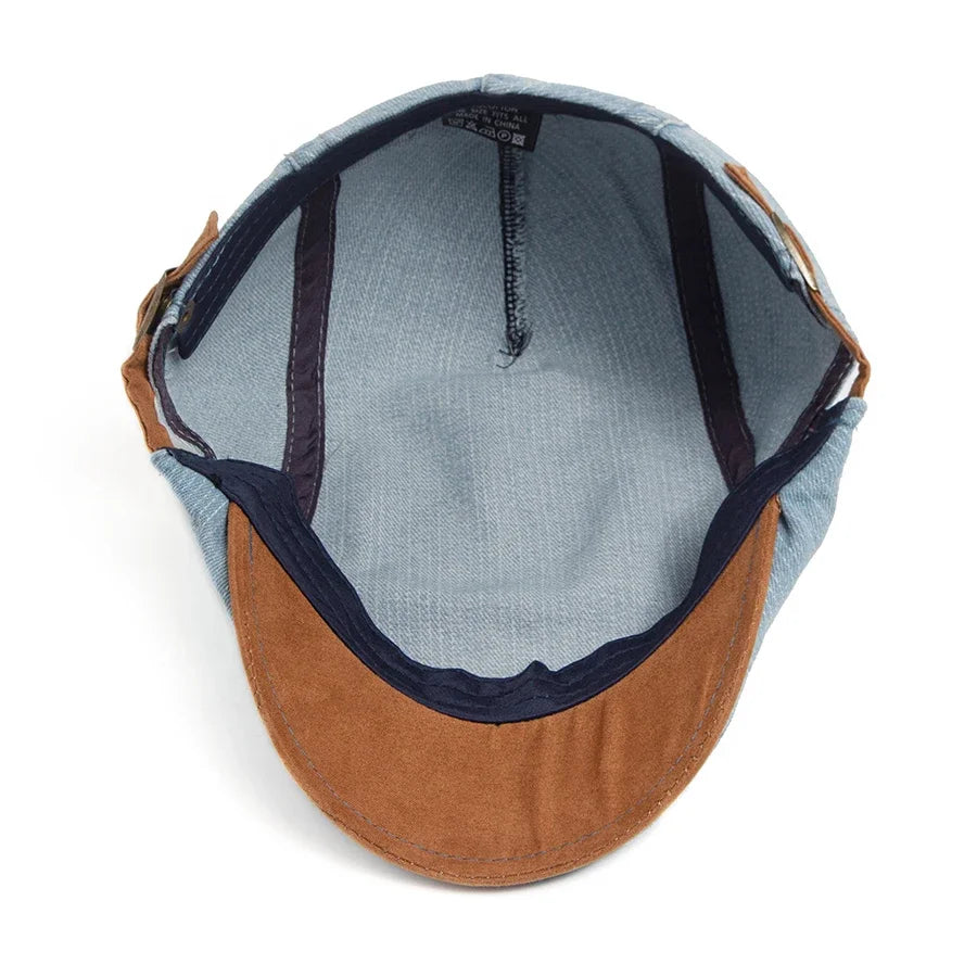 Eliott | Casquette Plate en Denim Premium – Style Intemporel & Confort Quotidien