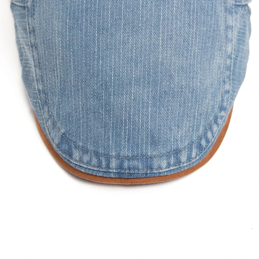 Eliott | Casquette Plate en Denim Premium – Style Intemporel & Confort Quotidien
