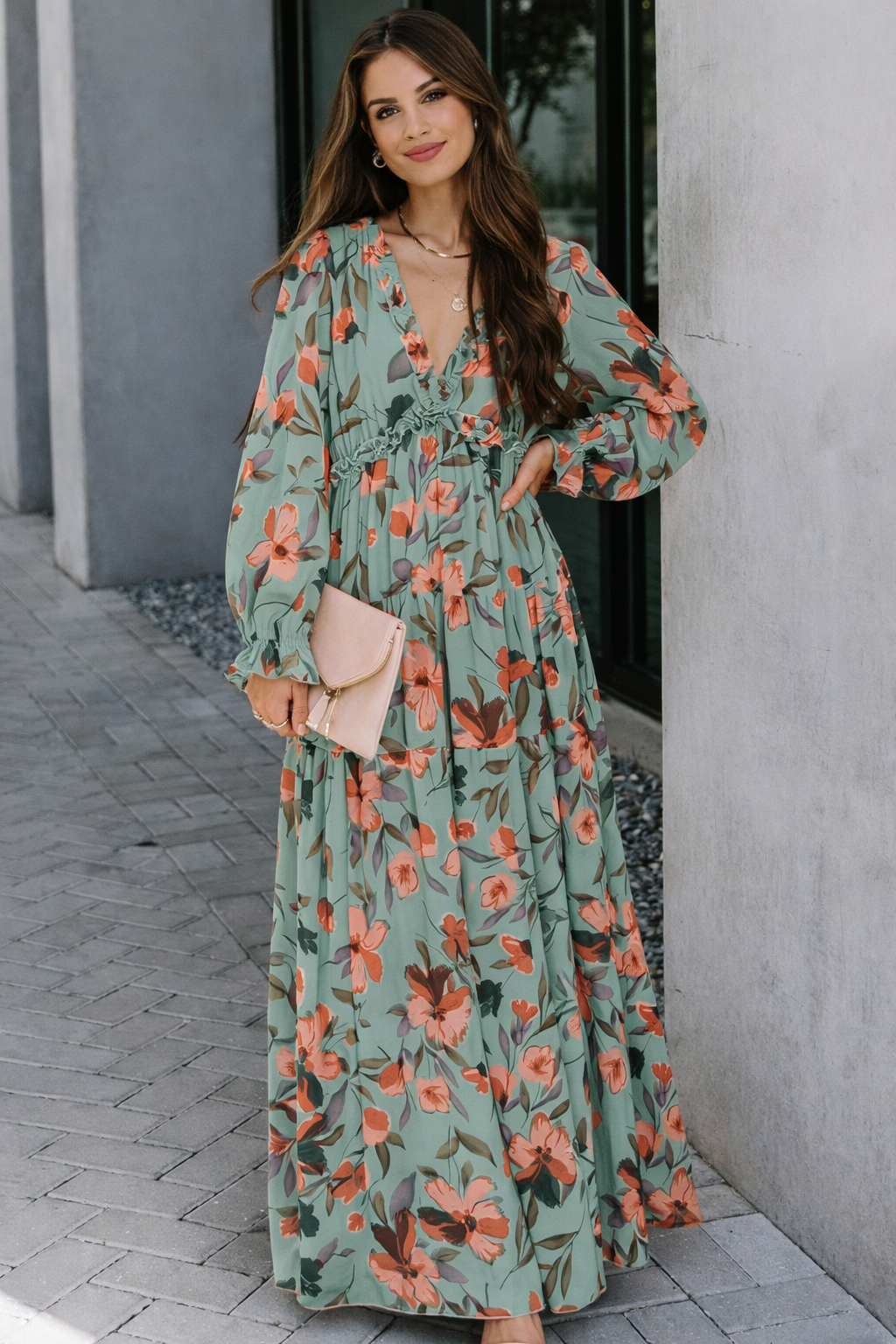 Long Floral Robe