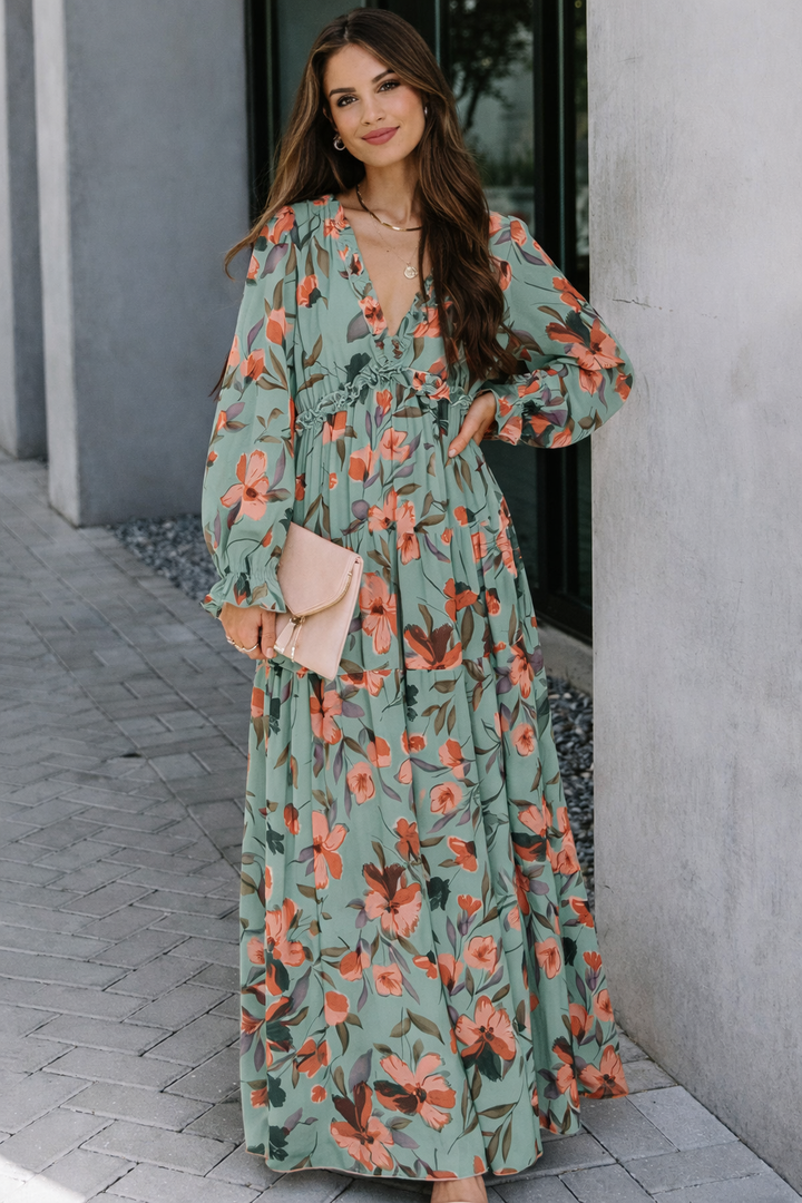 Long Floral Robe