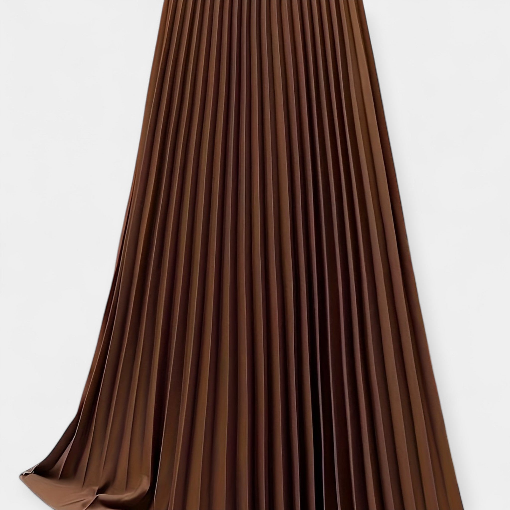 Fustă lungă plisată din satin