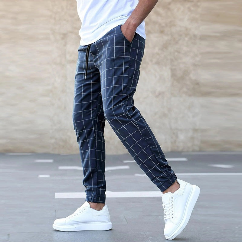 Shane | Pantaloni Jogger Eleganți cu Model Caro
