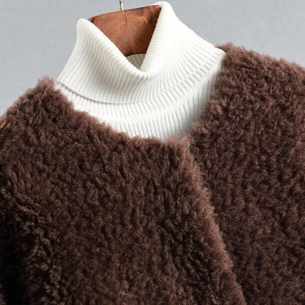Cecylia – Manteau Teddy en peau de mouton