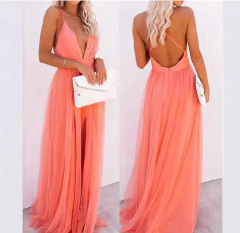 Rian - Robe d’Été Élégante Sans Manches Orange