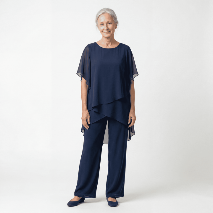 Capucine | Ensemble avec pantalons palazzo élégants