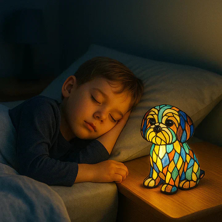 Lumidog Lampe à Chiens Lumineuse Fait Main – Éclairage Ambiant et Cadeau