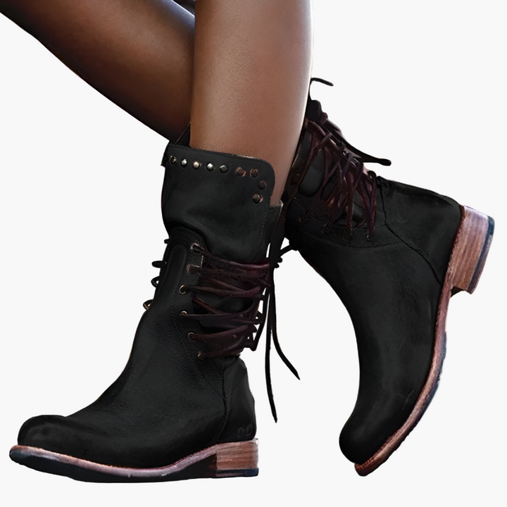 Susan | Bottes Vintage pour Femme à Lacets – Style Aventure