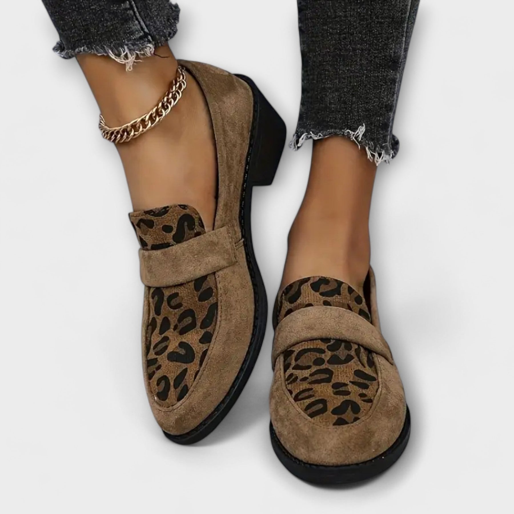 Karla - Pantofi eleganți pentru femei cu imprimeu leopard