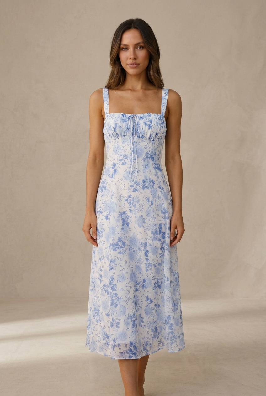 Blue Floral Robe