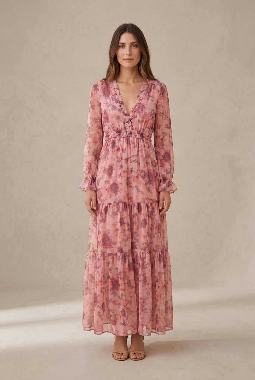 Long Floral Robe