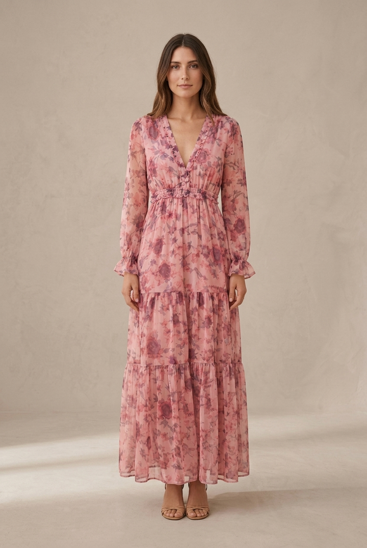 Long Floral Robe